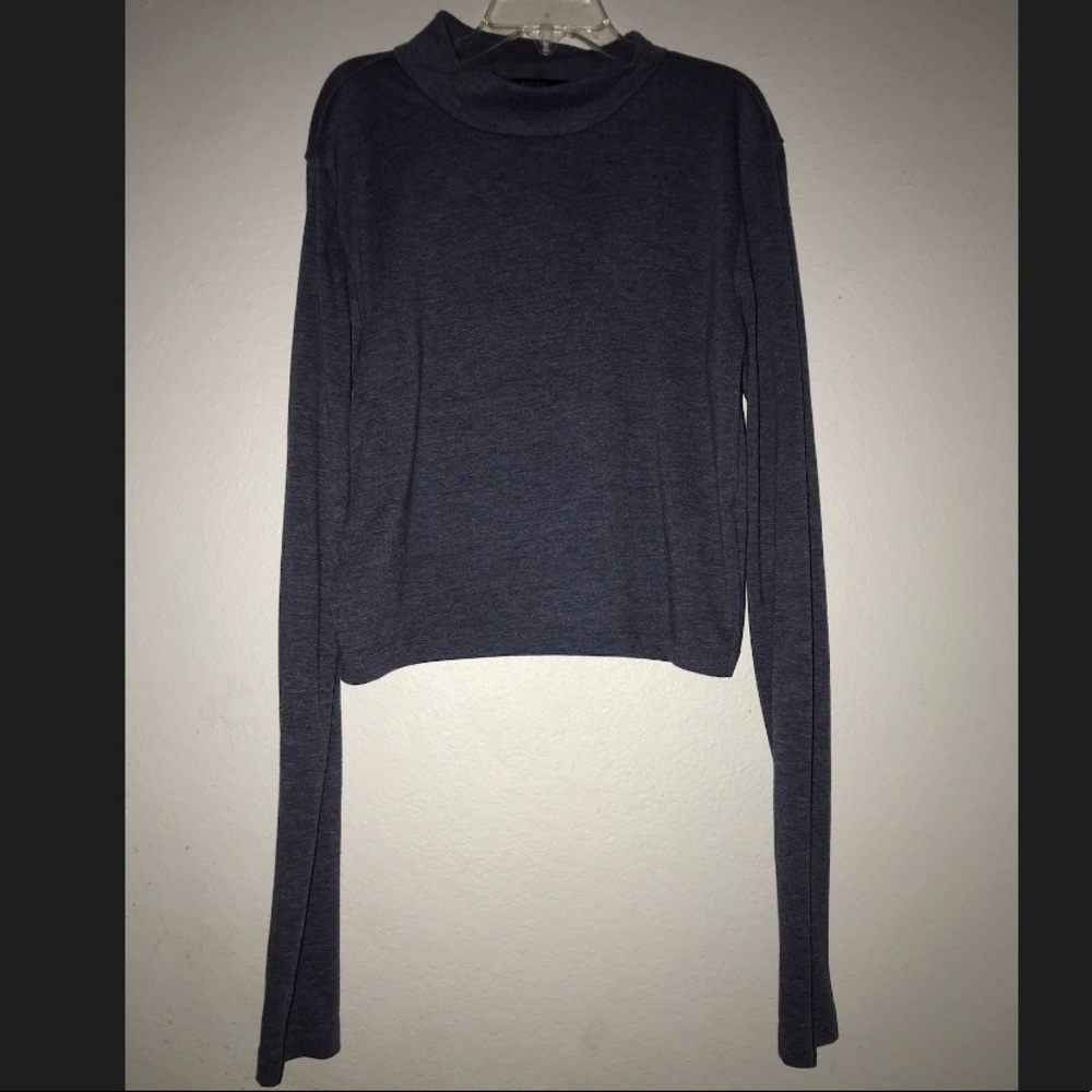 Blue Cropped Long Sleeve